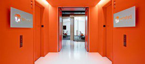 orange-elevator-lobby-techshed